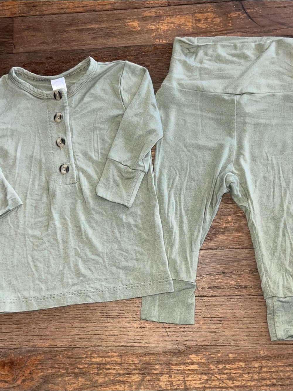 Lou Lou & Company Sage Green Two-Piece Pajama Set
